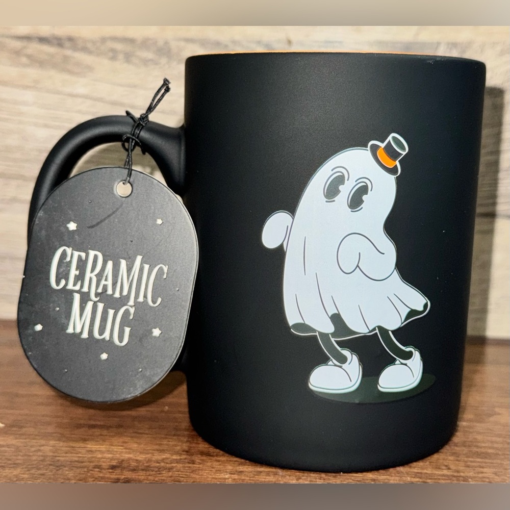 NEW Sunday Morning Ceramics Halloween Ghost 👻 “SO I CREEP YEAHHH “Soft Touch Mug